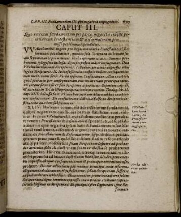 Caput III. Quo tertium fundamentum pro parte negativa, idque peculiare, ex Protestantium & Reformatorum promisso petitum, expenditur.