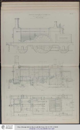Express Passenger Locomotive made by Messrs. Beyer Peacock & Co. Manchester. For the South Eastern Railway of Portugal