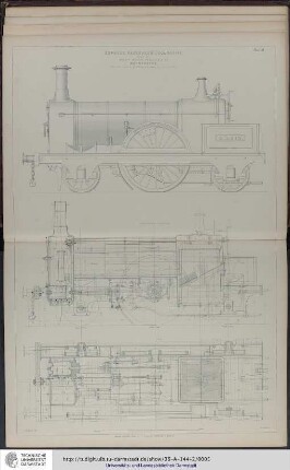 Express Passenger Locomotive made by Messrs. Beyer Peacock & Co. Manchester. For the South Eastern Railway of Portugal