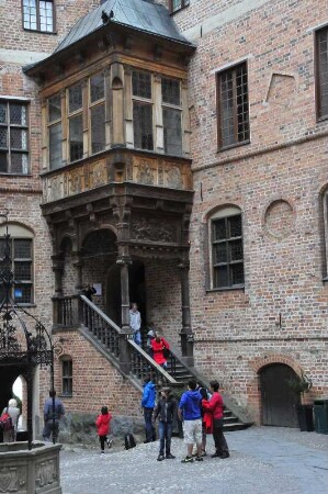 Mariefred - Schloss Gripsholm : Detailansicht im Hof des Schlosses Gripsholm, aufgenommen am 23. Juli 2012 in Mariefred
