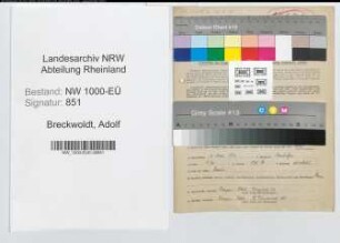 Entnazifizierung Adolf Breckwoldt, geb. 06.05.1898 (Zimmermeister)