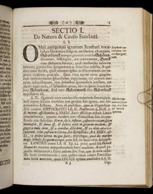 Sectio I. De Natura & Causis Scorbuti.