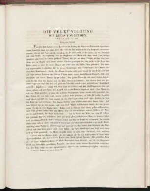 Die Verkündung Lucas von Leyden.