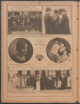Fallecimiento del Dr. Joaquín V. González