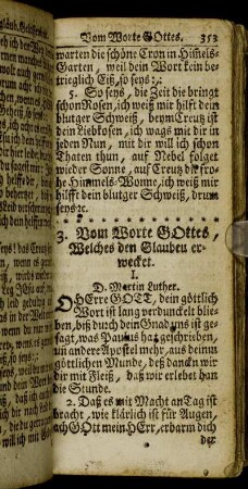 3. Vom Worte Gottes, Welches den Glauben erwecket. - 4. Vom Heil. Abendmahl, welches den Glauben stärcket.
