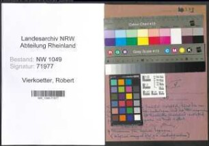 Entnazifizierung Robert Vierkoetter , geb. 27.02.1905 ()
