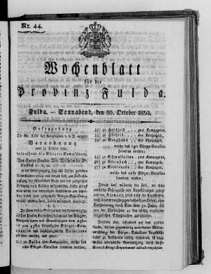 Nr. 44, Ausgabe vom 30. Oktober 1830