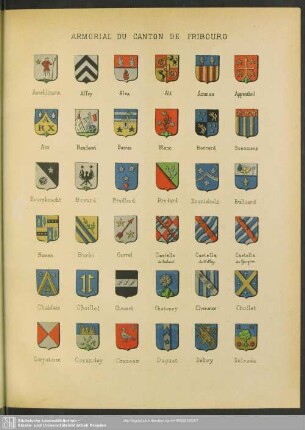 Armorial Du Canton De Fribourg