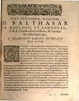 Apparatus Concionatorum, Seu Loci Communes Ad Conciones : ordine Alphabetico digesti. 3, Opus Distinctum Ab Apparatu Concionatorum. In Quo Divini Verbi Praeconibus Utilissima, Nec Non Egregiis eiusdem Auctoris laboribus superiora, tanquam curae posteriores continentur