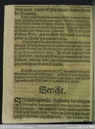 Lebenslauf : Bericht