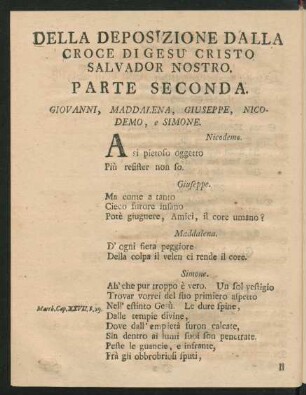 Parte Seconda = Andrer Theil