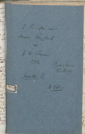 Margareta (Meta) Klopstock: Briefe an Johann Andreas Cramer