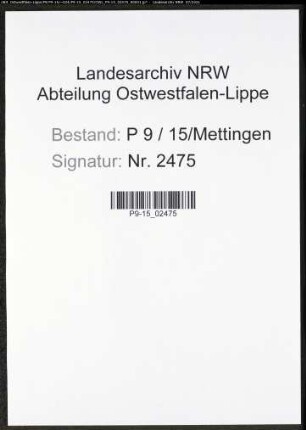 Heiratsregister Standesamt Mettingen