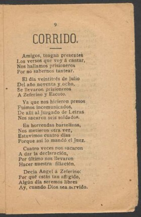 Corrido.