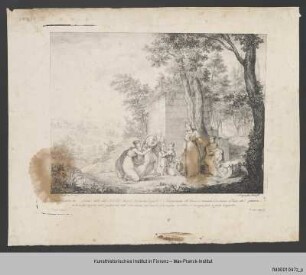 Ansicht der Fortezza da Basso in Florenz von der Porta al Prato : Allegorie auf die Geburt der Erzherzogin Maria Anna von Sachsen