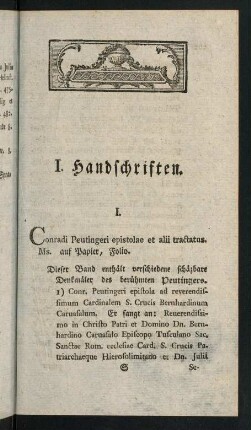 261-301, I. Handschriften