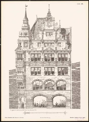 Neue Fassaden für Bremens Altstadt Ergebnis aus d. Wettbewerbe d. Vereins Lüder von Bentheim in Bremen, bearb. v. Richard Landé, Leipzig: Seitenansicht