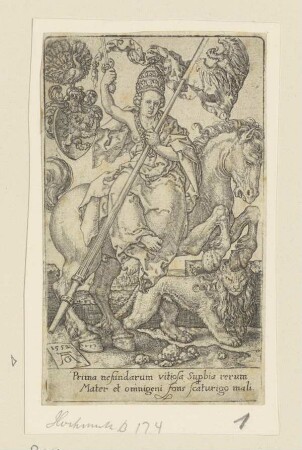 Der Hochmut (Aldegrever, Tugenden und Laster, 1552)