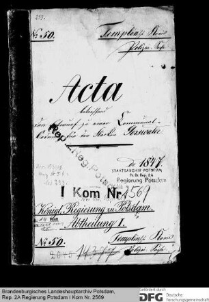 Kommunalordnung für den Flecken Gerswalde, Kr. Templin