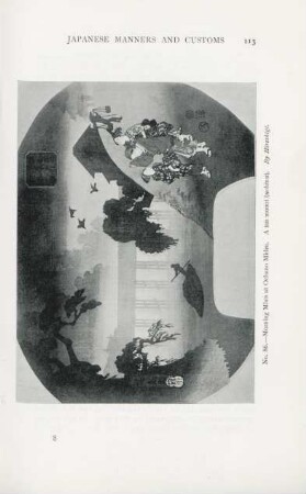 No. 86. - Morning mists at Ochano Midzu. A tan mount (uchiwa). By Hiroshigé