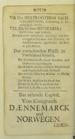 Das zehende Capitel. Von Königreich Dænnemarck und Norwegen