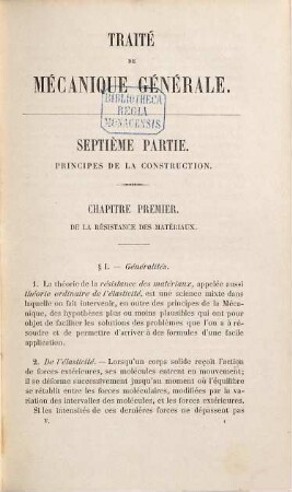 Traité de mecanique générale comprenant les leçons professées à l'école polytechnique par H. Resal. 5