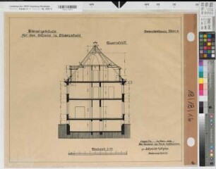 Lüdenscheid, Eichamtsgebäude (später Kreispolizeibehörde), Querschnitt, Bestandszeichnung Blatt 6