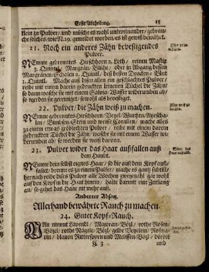 Anderter Absatz. Allerhand bewährte Rauch zu machen