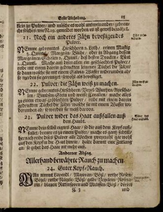 Anderter Absatz. Allerhand bewährte Rauch zu machen