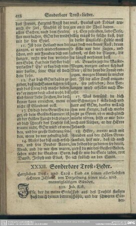 XXXII. Sonderbare Trost-Lieder