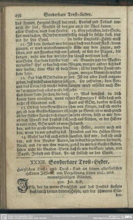 XXXII. Sonderbare Trost-Lieder
