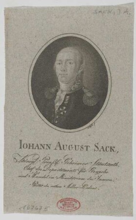 Bildnis des Johann August Sack