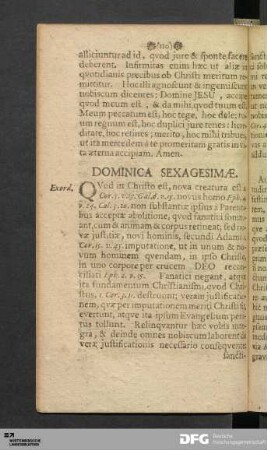 Dominica Sexagesimæ.