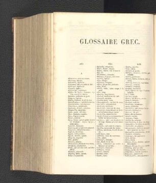 Glossaire Grec.