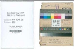 Entnazifizierung Robert Rueck , geb. 08.01.1903 (Werkmeister)
