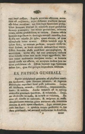 Ex Physica Generali