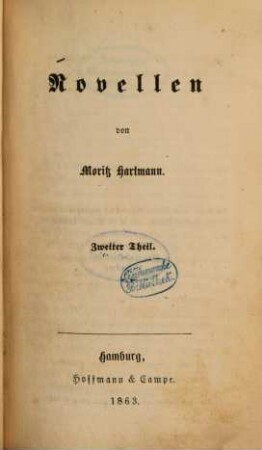 Novellen von Moritz Hartmann, 2