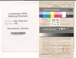 Entnazifizierung Gerhard Himmelreich , geb. 18.02.1905 (Kaufmann)