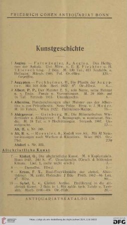 Kunstgeschichte (Nr. 1 - 895)