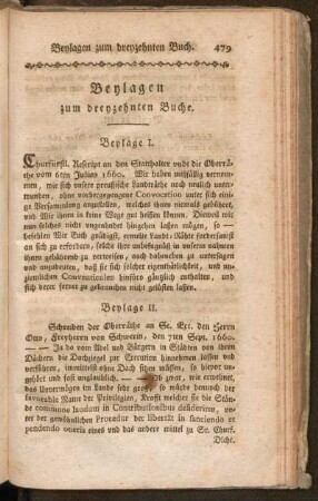 Beylagen zum dreyzehnten Buche