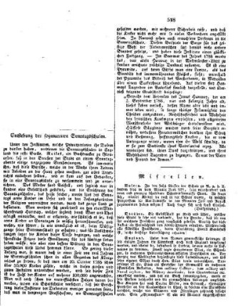 Entstehung der sogenannten Sonntagsschulen