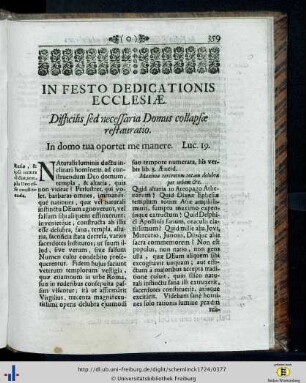 In festo Dedicationis Ecclesiae
