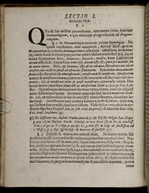 Sectio I. Dogmatica.