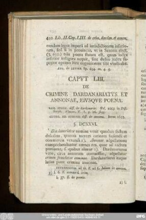 Caput LIII. De Crimine Dardanariatus Et Annonae, Eiusque Poena.