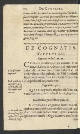 De Cognatis. Titulus XII.