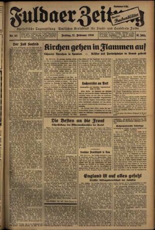 Ausgabe vom Freitag, den 21. Februar 1936.