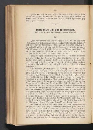 Bunte Bilder aus dem Missionsleben