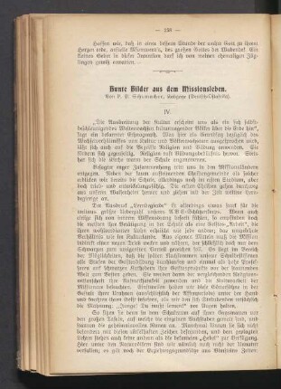 Bunte Bilder aus dem Missionsleben