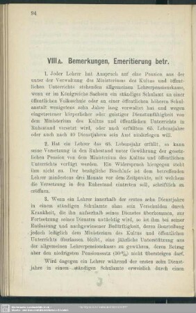 VIII. Bemerkungen