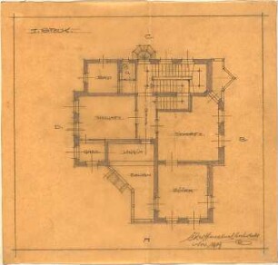 Reiffenstuel, Carl; Wohnhaus - Grundriss 1. OG